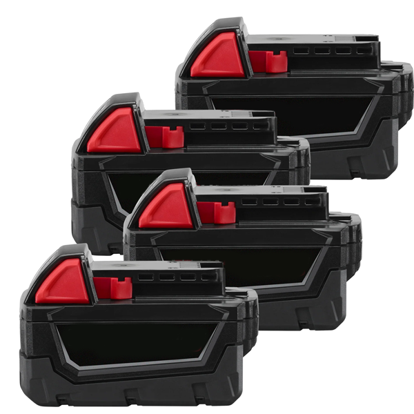 18V Extended Runtime 5.0Ah Power Battery 4-Pack