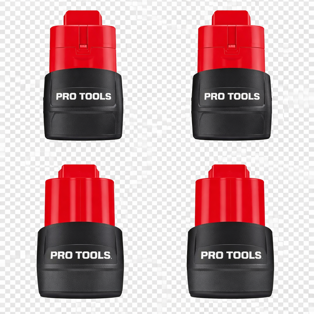 12V 2.0Ah and 2.5Ah Lithium Battery 4-Pack